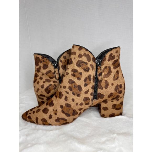 Cole Haan Womens Elyse Animal Print Block Heel Ankle Booties Size 9 1/2B - Picture 2 of 10
